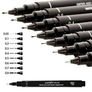 Permanent marker Uni-Ball PIN02-200(S) Black (12 Units)