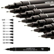 Permanent marker Uni-Ball PIN03-200(S) Black (12 Units)