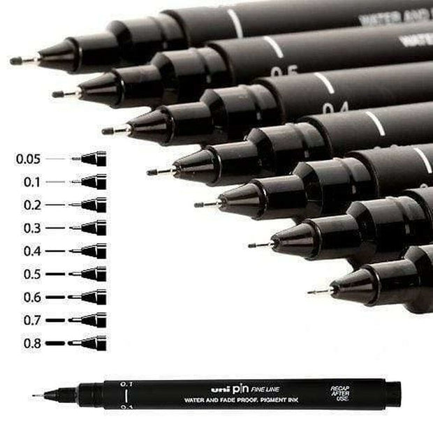 Permanent marker Uni-Ball PIN08-200(S) Black 12 Units