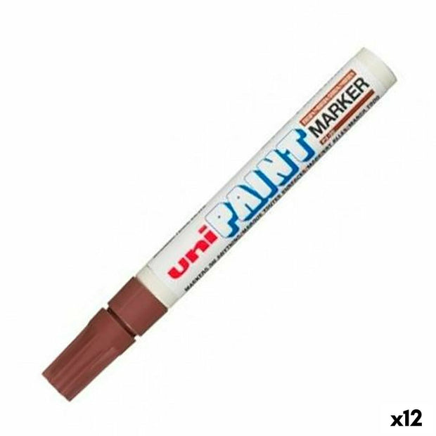 Permanent marker Uni-Ball PX-20 Brown 2,8 mm (12 Units)