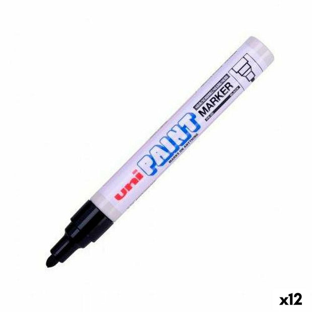 Permanent marker Uni-Ball PX-20 Black 2,8 mm (12 Units)