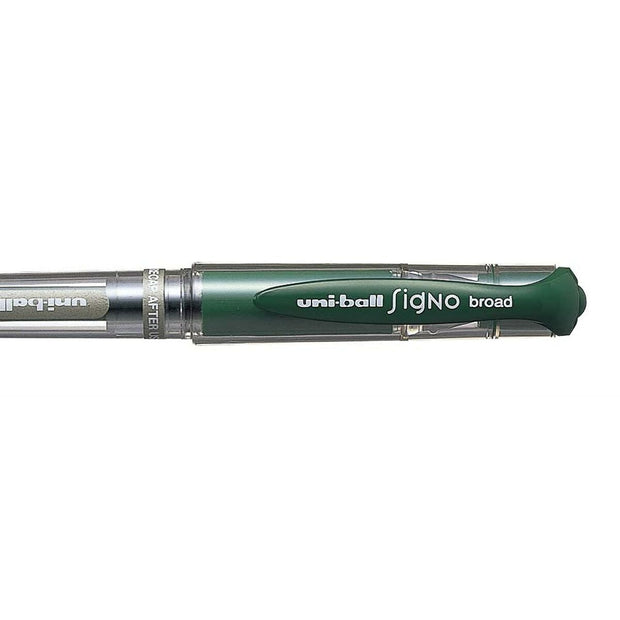 Liquid ink ballpoint pen Uni-Ball Signo Broad UM-153 W Green 12 Units