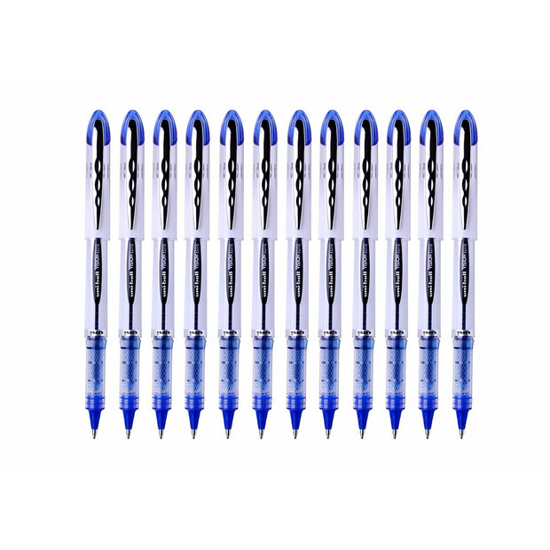 Liquid ink ballpoint pen Uni-Ball Vision Elite UB-200 Dark blue 12 Units