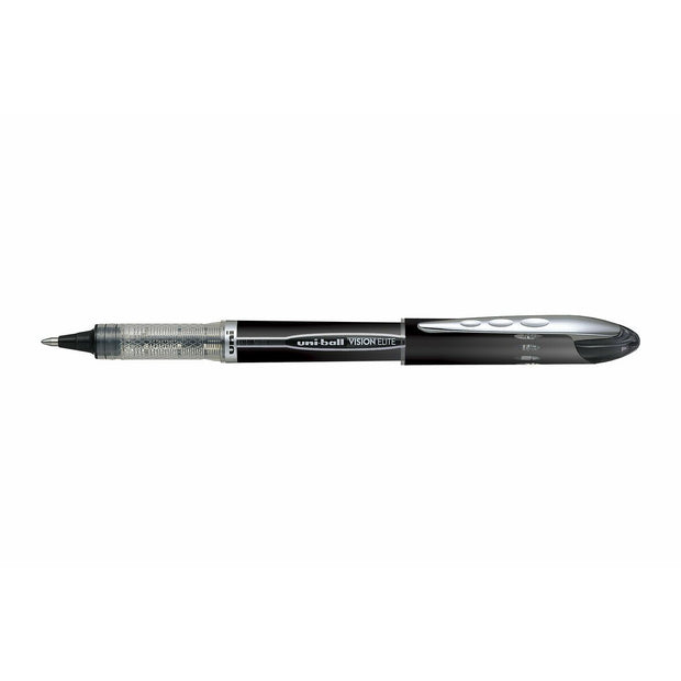 Liquid ink ballpoint pen Uni-Ball Vision Elite UB-205 Black 12 Units