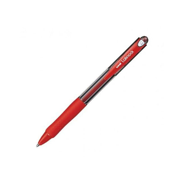 Liquid ink ballpoint pen Uni-Ball Rollerball Laknock SN-100 Red 12 Units