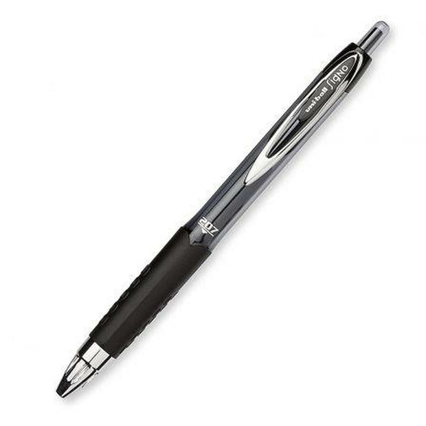 Liquid ink ballpoint pen Uni-Ball Rollerball Signo UM-207 Black 12 Units