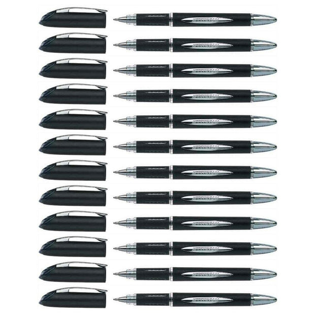 Liquid ink ballpoint pen Uni-Ball Rollerball Jestsream SX-210 Black 12 Units