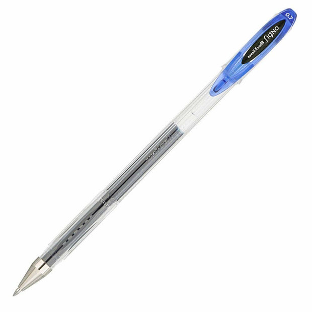 Liquid ink ballpoint pen Uni-Ball Rollerball Signo Basicos UM-120 Blue 12 Units