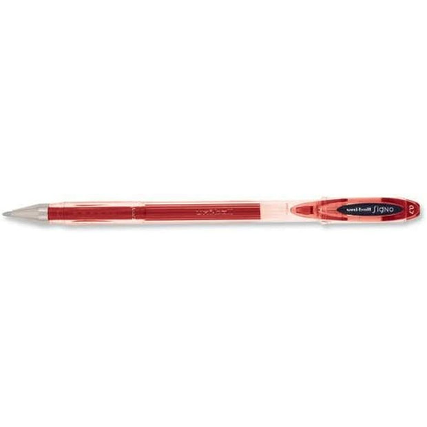 Liquid ink ballpoint pen Uni-Ball Rollerball Signo Basicos UM-120 Red 12 Units