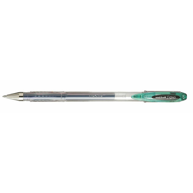 Liquid ink ballpoint pen Uni-Ball Rollerball Signo Basicos UM-120 Green 12 Units