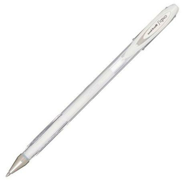 Liquid ink ballpoint pen Uni-Ball Rollerball Signo Angelic Colour UM-120AC White 12 Units