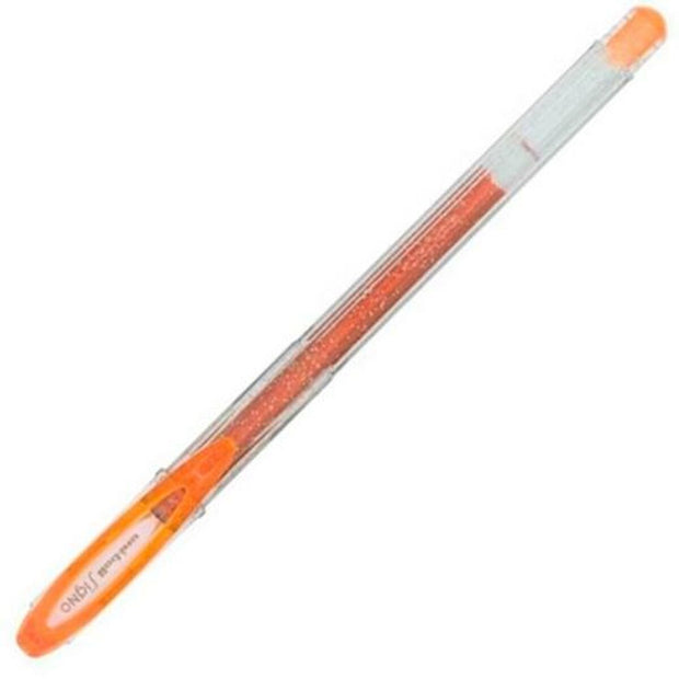 Liquid ink ballpoint pen Uni-Ball Sparkling UM-120SP Orange 12 Units