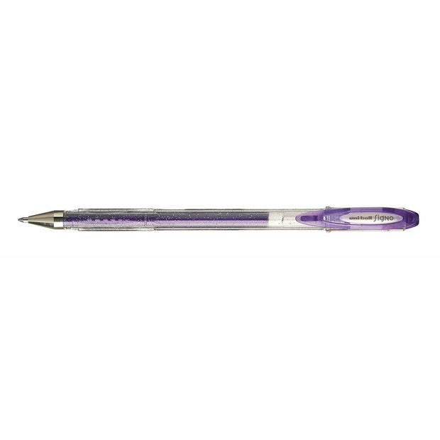 Liquid ink ballpoint pen Uni-Ball Sparkling UM-120SP Violet 12 Units