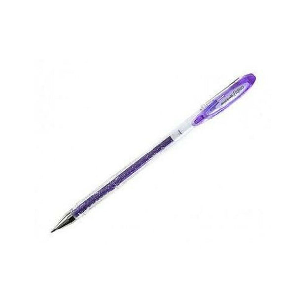 Liquid ink ballpoint pen Uni-Ball Sparkling UM-120SP Violet 12 Units