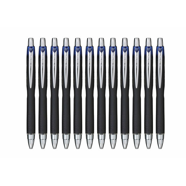 Liquid ink ballpoint pen Uni-Ball Rollerball Jetstream SXN-210 Blue 12 Units