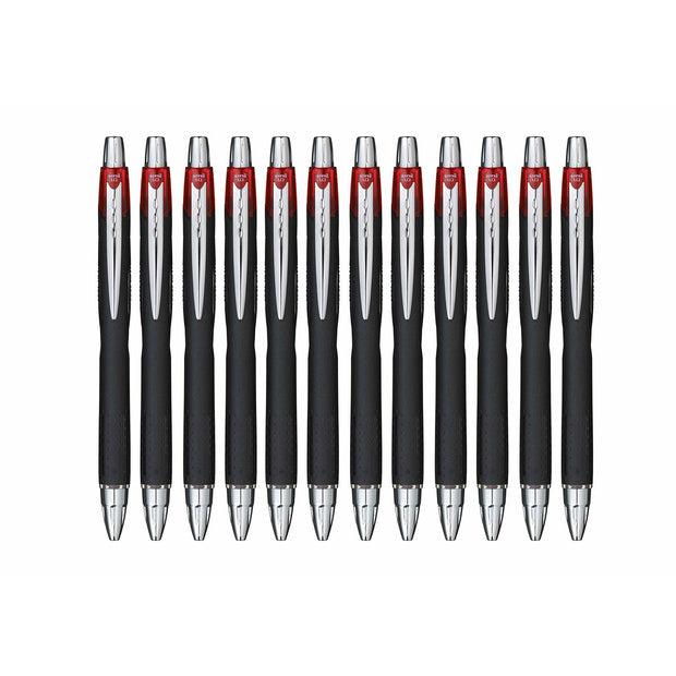 Liquid ink ballpoint pen Uni-Ball Rollerball Jetstream SXN-210 Red 12 Units