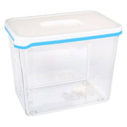 Lunchbox White & Blue rechteckig Lang