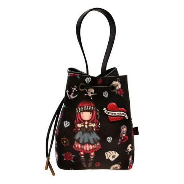 Casual Backpack Gorjuss Mary Rose Black Maroon