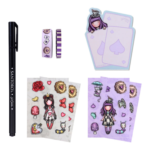 Stationery Set Gorjuss A little more tea (14.6 x 20.5 x 1.5 cm) (9 pcs)