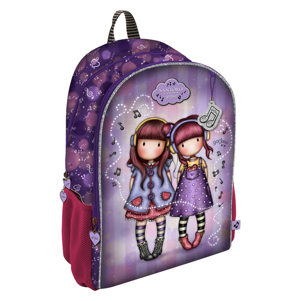 School Bag The Duet Gorjuss M305D Purple (31.5 x 40 x 22.5 cm)