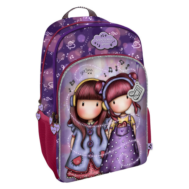 School Bag The Duet Gorjuss The duet Purple (29 x 45 x 17 cm)