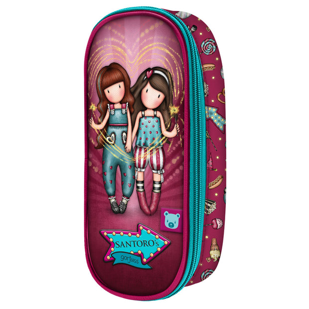 School Case Gorjuss Fireworks Maroon (10 x 23 x 6 cm)