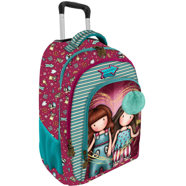 School Bag Gorjuss Fireworks Maroon (34 x 45 x 18 cm)