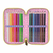 Triple Pencil Case Gorjuss First prize Lilac (45 Pieces)