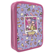 Double Pencil Case Gorjuss First prize Lilac (46 Pieces)