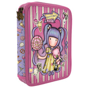 Double Pencil Case Gorjuss First prize Lilac (46 Pieces)