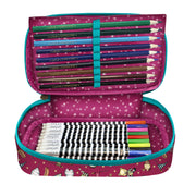 Pencil Case Gorjuss Fireworks Maroon (45 Pieces)