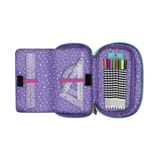 Pencil Case Gorjuss Up and away Purple (45 Pieces)