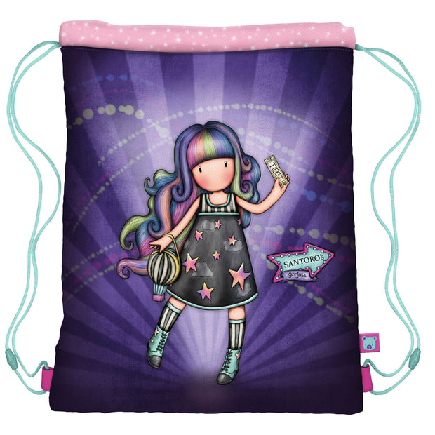 Backpack with Strings Gorjuss Up and away Purple (34 x 45 x 1 cm)