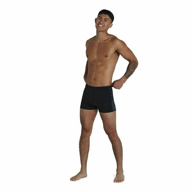 Herren Badehose Speedo Boom Logo Splice Aquashort Schwarz