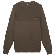 Herren Sweater ohne Kapuze Lyle & Scott V1-Crew Olive