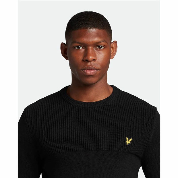 Herren Sweater ohne Kapuze Lyle & Scott V1-Crew Schwarz