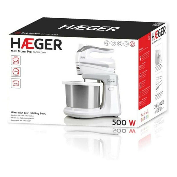 Küchen- und Knetmaschine mit Schüssel Haeger Max Mixer Pro 2 L 500W