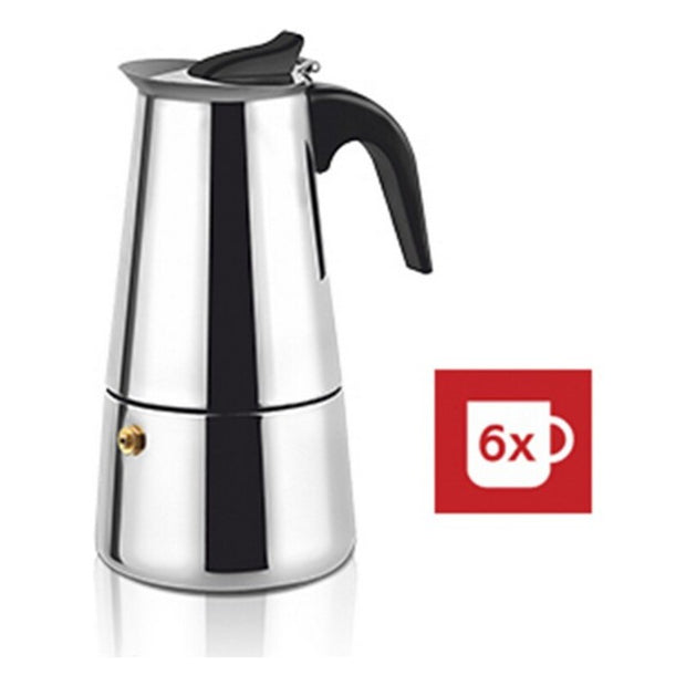 Italienische Kaffeemaschine Haeger Moka Edelstahl 18/10