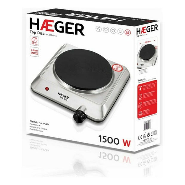 Elektrische Heizplatte Haeger Top Disc Edelstahl 1 Kocher 1500W