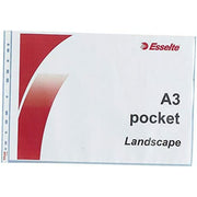 Case Esselte Landscape Pocket Horizontal Transparent A3 polypropylene 10Units