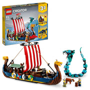 Playset Lego 31132 Creator 3-in-1 Viking Ship and Midgard Serpent (1192 Pieces)