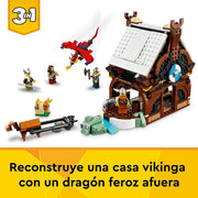 Playset Lego 31132 Creator 3-in-1 Viking Ship and Midgard Serpent (1192 Pieces)