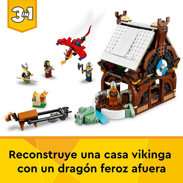 Playset Lego 31132 Creator 3-in-1 Viking Ship and Midgard Serpent (1192 Pieces)