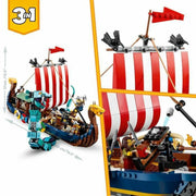 Playset Lego 31132 Creator 3-in-1 Viking Ship and Midgard Serpent (1192 Pieces)