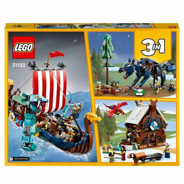 Playset Lego 31132 Creator 3-in-1 Viking Ship and Midgard Serpent (1192 Pieces)