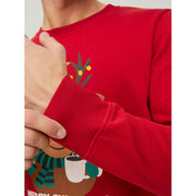 Herren Sweater ohne Kapuze JORTOON  Jack & Jones 12219685  Rot