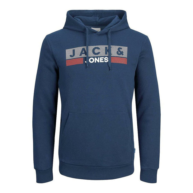 Herren Sweater mit Kapuze Jack & Jones Marineblau