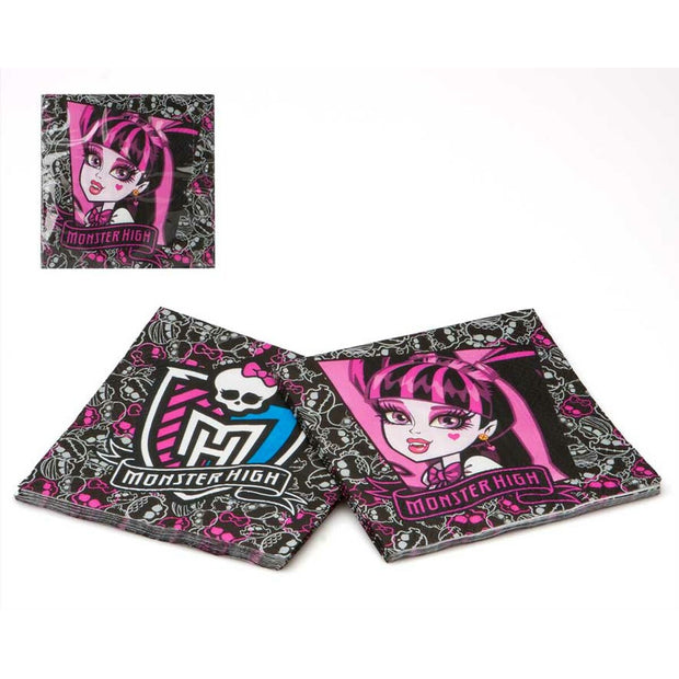 Party supply set Monster High Paper napkins 15 uds