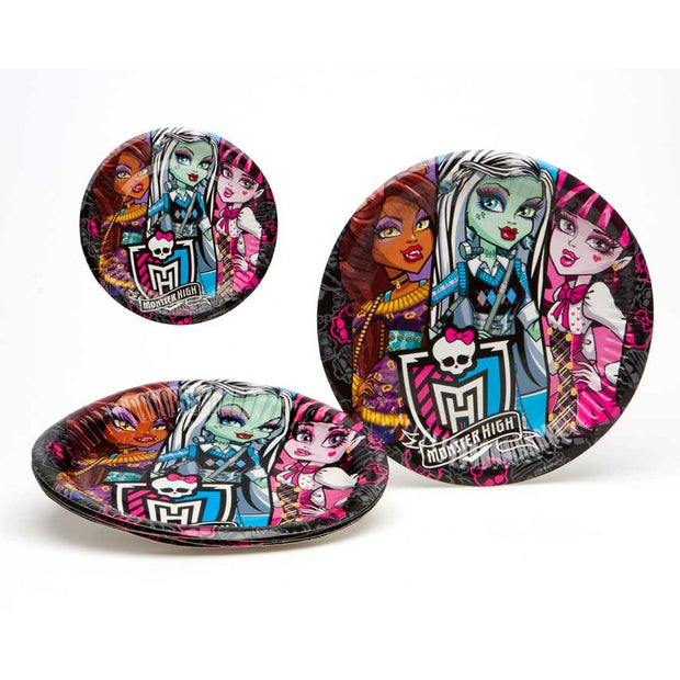 Set of 5 Plates Monster High Ø 23 cm