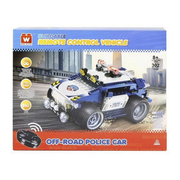 Remote-Controlled Car Wise Block 18,3 x 10,5 x 9,5 cm Police Officer Construction kit 302 Pieces